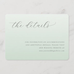 D'accompagnement Carte de détails de mariage minimaliste Calm Sage