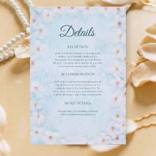 D'accompagnement Carte de détails de mariage Printemps Sakura bleu