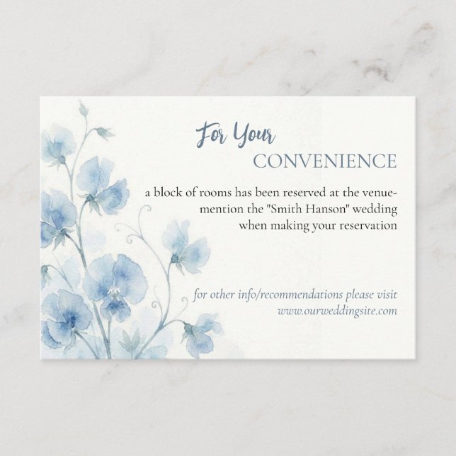 D'accompagnement Carte de détails de mariage Something Blue (Devant)
