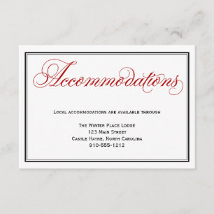 D'accompagnement Carte de détails de séjour de mariage à l'écriture