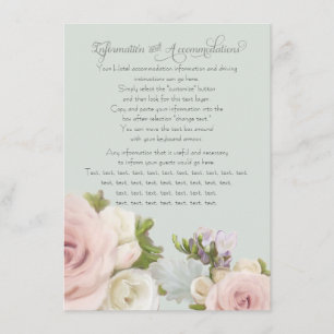D'accompagnement Carte de détails du bouquet Rose floral blanc bril