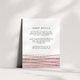 D'accompagnement Carte de détails du client Lineation Blush Mariage