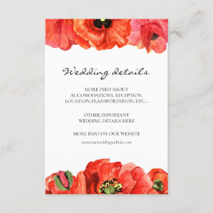 D'accompagnement Carte de détails du mariage d'aquarelle de pavois