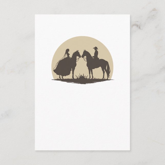 D'accompagnement Carte de détails du mariage de cowboy occidental (Dos)