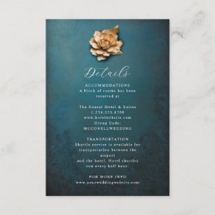 D'accompagnement Carte de détails du mariage de fleur métallique ru