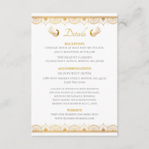 D'accompagnement Carte de détails du Mariage de l'ethnie Motif indi