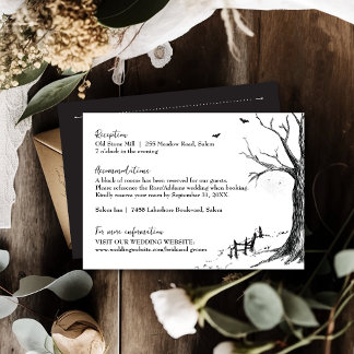 D'accompagnement Carte de détails du Mariage d'Halloween All Hallow