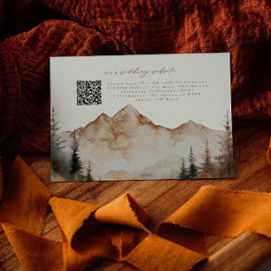 D'accompagnement Carte de détails du Mariage du code QR de Fall Mou