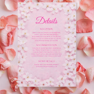 D'accompagnement Carte de détails du Mariage rose Sakura de Printem