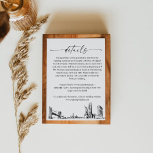 D'accompagnement Carte de détails du Mariage Skyline de New York, 3