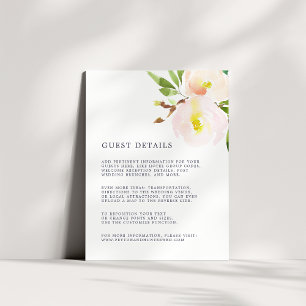 D'accompagnement Carte de détails du Mariage Spring Blush