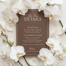 Carte de détails Elégante Chocolat Brun Old Money