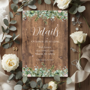 D'accompagnement Carte de détails Eucalyptus Dusty Rose   Verdure
