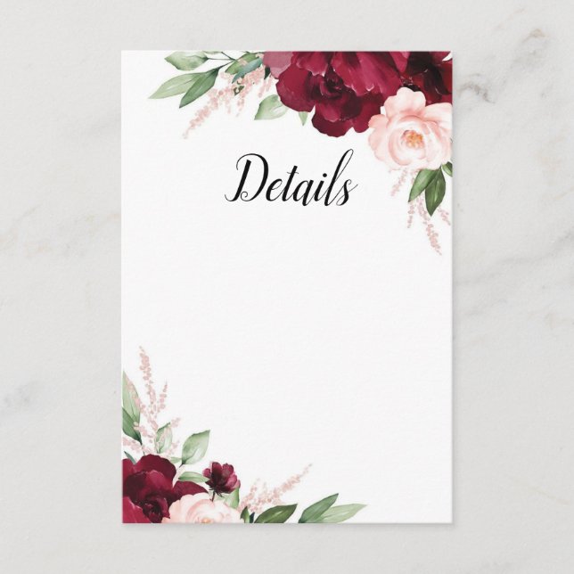 D'accompagnement Carte de détails floraux bien-aimés (Devant)