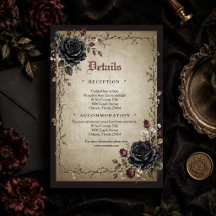 Carte de détails gothique Midnight Rose
