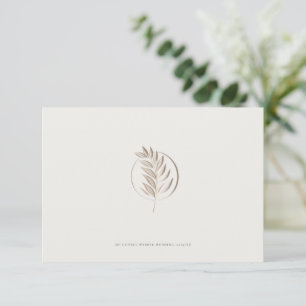 D'accompagnement carte de détails mariage blanc cassé