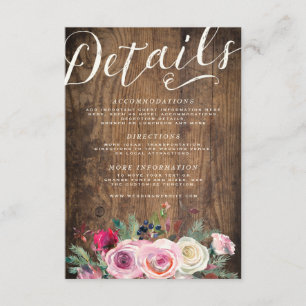 D'accompagnement CARTE DE DÉTAILS   Mariage de dentelle fleurie en 