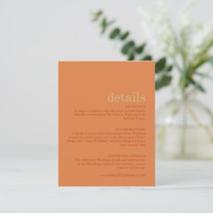 D'accompagnement Carte de détails minimaliste de rouille moderne