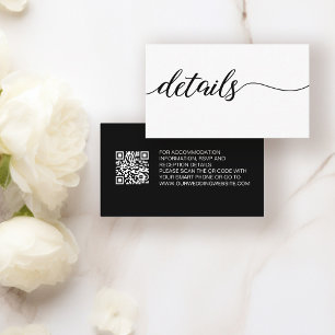 D'accompagnement Carte de détails minimaliste du mariage