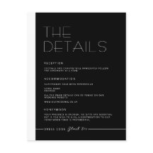 Carte de détails monochrome minimaliste moderne EM