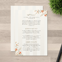 D'accompagnement Carte de détails Nikah à fleurs de pêche