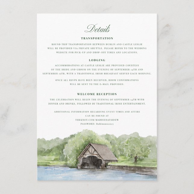 D'accompagnement Carte de détails personnalisée (Devant)