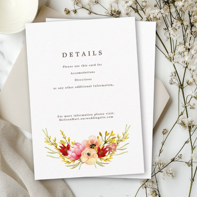 D'accompagnement Carte de détails sur l'aquarelle romantique du Fle (Créateur téléchargé)