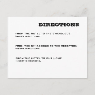 D'accompagnement Carte de direction Ashton Bar Mitzvah