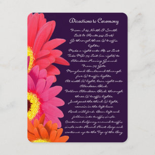 D'accompagnement Carte de direction Coral Fuchsia Eggplant Gerber D