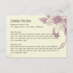 D'accompagnement Carte de direction de la florale d'aquarelle