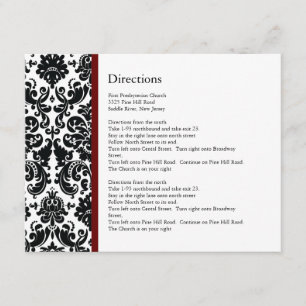 D'accompagnement Carte de direction de l'accent noir Damask Bourgog
