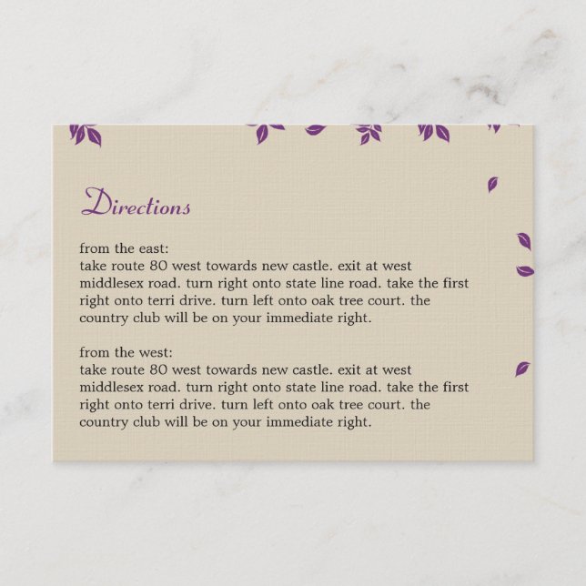 D'accompagnement Carte de direction de l'arbre de chêne (Devant)