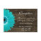 Carte de direction de mariage Gerber Daisy turquoi
