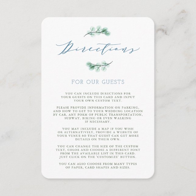 D'accompagnement Carte de direction de mariage Jardin de plantes gr (Devant)