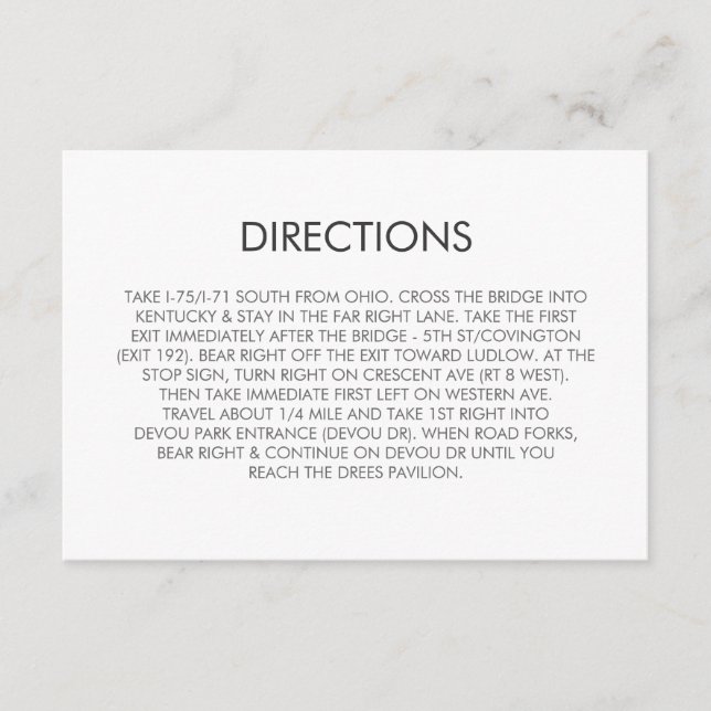 D'accompagnement Carte de direction du Mariage Tangram Heart (Devant)