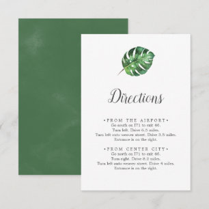 D'accompagnement Carte de directions de palmier tropical sauvage