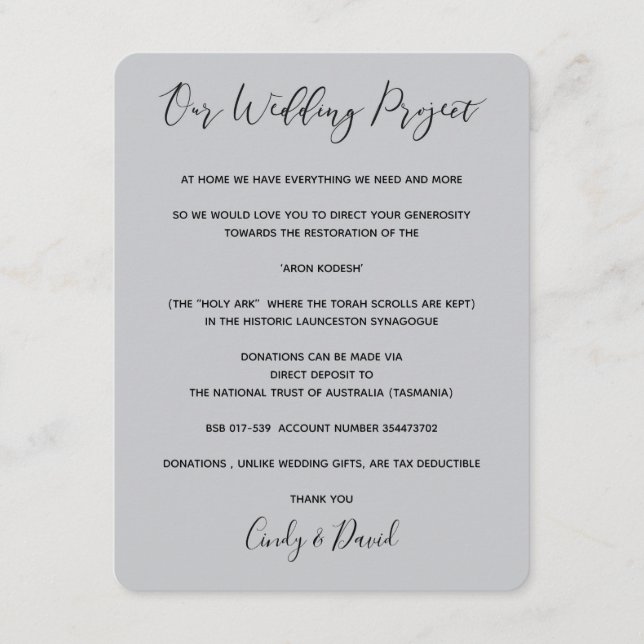 D'accompagnement Carte de don - Forêt romantique (Devant)