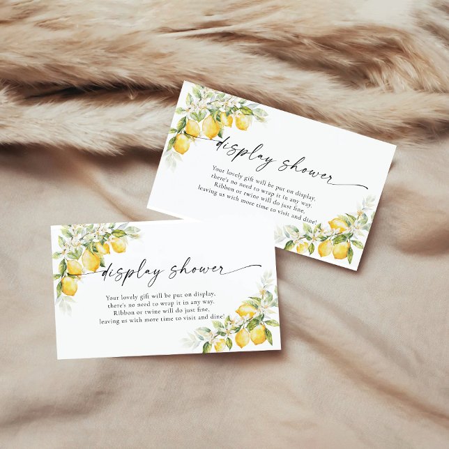 D'accompagnement Carte de douche à Baby shower Citrus citron (Créateur téléchargé)