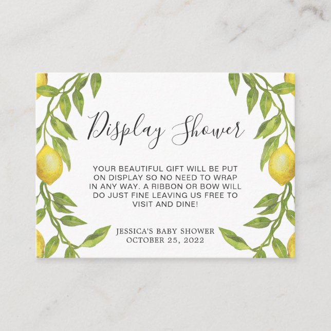 D'accompagnement Carte de douche à écran plat avec citrons doux et  (Devant)