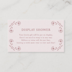 D'accompagnement Carte de douche d'affichage rose