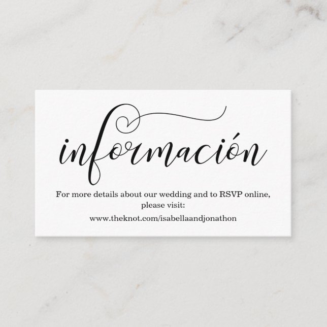 D'accompagnement Carte de fermeture du site web Mariage espagnol Ca (Devant)