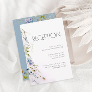 D'accompagnement Carte de fermeture Dusty Blue Floral Details