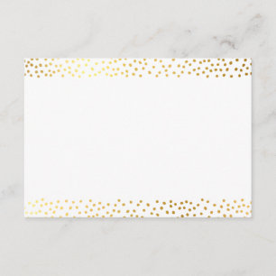 D'accompagnement CARTE DE FIN chic or rustique mini confetti