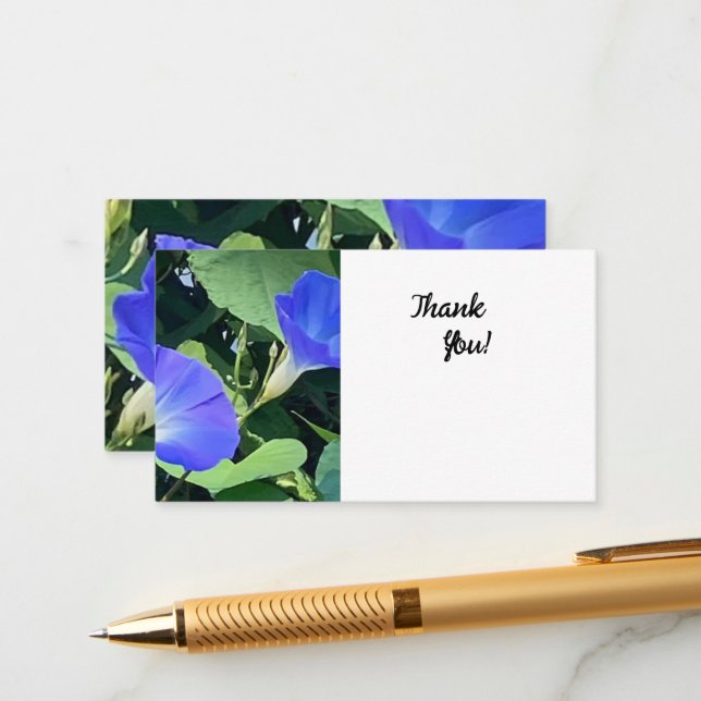 D'accompagnement Carte de fleuriste Merci du matin (Devant/Arrière en situation)