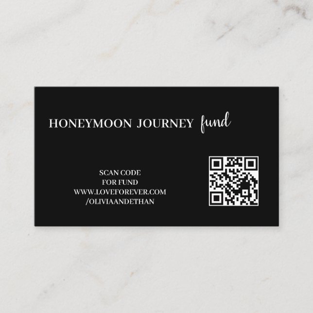 D'accompagnement Carte de fonds de lune de miel avec code QR pour l (Devant)