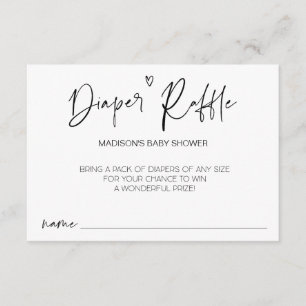 D'accompagnement Carte de jeu de Baby shower moderne Diaper Raffle