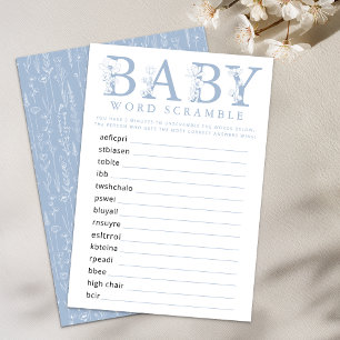 D'accompagnement Carte de jeu de mots pour Baby Shower aux fleurs s