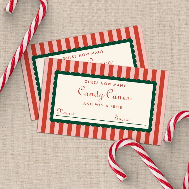 D'accompagnement Carte de jeu de vacances de Noël: devine combien (Créateur téléchargé)