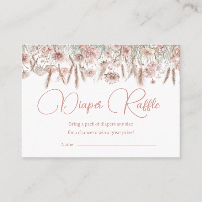 D'accompagnement Carte de jeu d'herbe de pampa botanique florale (Devant)