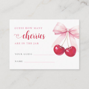 D'accompagnement Carte de jeu pour Baby Shower avec un nœud rose et